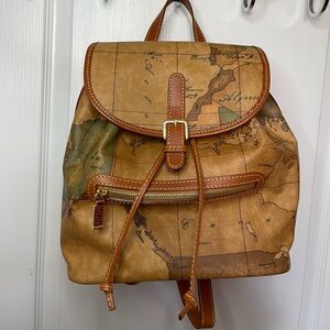 Alviero Martini backpack map print
